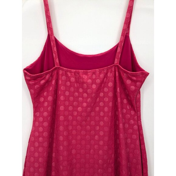 Bodycon Slip Dress Women Size L Textured Polka Dot Coquette Pinup Rockabilly USA - Picture 4 of 9